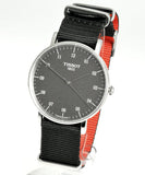 Tissot Everytime Medium Black Dial Black NATO Strap Watch For Men - T109.410.17.077.00