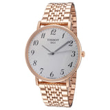 Tissot T Classic Everytime White Dial Rose Gold Mesh Bracelet Watch for Men - T109.610.33.032.00