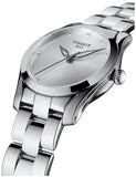 Tissot T Wave Diamonds White Dial Silver Steel Strap Watch For Women - T112.210.11.036.00