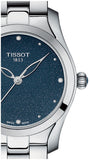 Tissot T Wave II Blue Dial Silver Steel Strap Watch For Women - T112.210.11.046.00