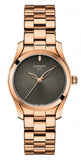 Tissot T Wave Anthracite Dial Rose Gold Steel Strap Watch For Women - T112.210.33.061.00