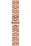 Tissot T Wave Anthracite Dial Rose Gold Steel Strap Watch For Women - T112.210.33.061.00