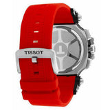 Tissot T Race Chronograph Black Dial Red Rubber Strap Watch For Men - T115.417.27.051.00