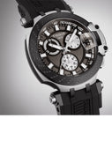 Tissot T Race Chronograph Anthracite Black Dial Black Rubber Strap Watch For Men - T115.417.27.061.00