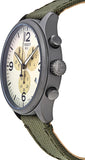 Tissot T Sport Chrono XL Beige Dial Green Nylon Strap Watch for Men - T116.617.37.267.00