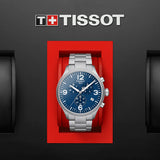 Tissot T Sport Chrono XL Chronograph Blue Dial Silver Steel Strap Watch For Men - T116.617.11.047.00