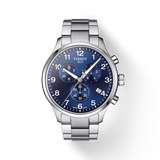 Tissot T Sport Chrono XL Classic Blue Dial Silver Steel Strap Watch For Men - T116.617.11.047.01