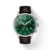 Tissot Chrono XL Chronograph Classic Green Dial Brown Leather Strap Watch For Men - T116.617.16.091.00