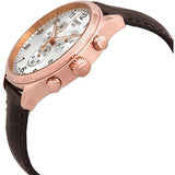 Tissot Chrono XL Classic Silver Dial Brown Leather Strap Watch For Men - T116.617.36.037.00