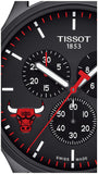 Tissot T Sport Chrono XL NBA Teams Special Chicago Bulls Edition Black Dial Black Leather Strap Watch for Men - T116.617.36.051.00