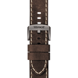 Tissot T Sport Chrono XL Green Dial Brown Leather Strap Watch For Men - T116.617.36.097.00