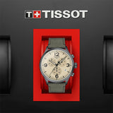 Tissot T Sport Chrono XL Beige Dial Green Nylon Strap Watch for Men - T116.617.37.267.00