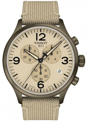 Tissot Chrono XL Beige Diag Beige NATO Strap Watch For Men - T116.617.37.267.01