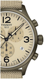 Tissot T Sport Chrono XL Beige Dial Green Nylon Strap Watch for Men - T116.617.37.267.00