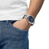 Tissot T Sport Chrono XL Classic Blue Dial Silver Steel Strap Watch For Men - T116.617.11.047.01