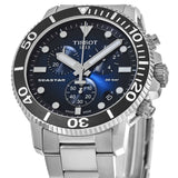 Tissot Seastar 1000 Chronograph Driver Blue Dial Silver Steel Strap Watch For Men - T120.417.11.041.01