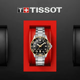 Tissot Seastar 1000 Black Dial Silver Steel Strap Watch For Men - T120.210.21.051.00