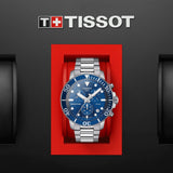 Tissot Seastar 1000 Chronograph Blue Dial Silver Steel Strap Watch For Men - T120.417.11.041.00