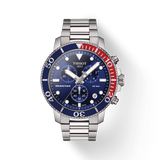 Tissot Seastar 1000 Quartz Chronograph Blue Dial Silver Steel Strap Watch For Men - T120.417.11.041.03