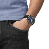 Tissot Seastar 1000 Chronograph Blue Dial Black Rubber Strap Watch For Men - T120.417.17.041.00