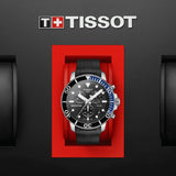 Tissot Seastar 1000 Quartz Chronograph Black Dial Black Rubber Strap Watch For Men - T120.417.17.051.02