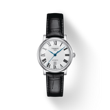 Tissot Carson Premium Automatic Lady White Dial Black Leather Strap Watch for Women - T122.207.16.033.00