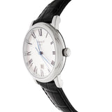 Tissot Carson Premium Lady Silver Dial Black Leather Strap Watch For Women - T122.210.16.033.00