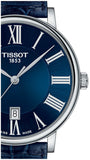 Tissot Carson Premium Blue Dial Blue Leather Strap Watch For Men - T122.410.16.043.00