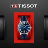 Tissot Carson Premium Blue Dial Blue Leather Strap Watch For Men - T122.410.16.043.00