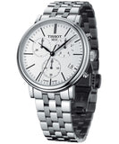 Tissot Carson Premium White Dial Silver Steel Strap Watch For Men - T122.417.11.011.00