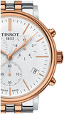 Tissot Carson Premium Chronograph White Dial Silver Steel Strap Watch For Men - T122.417.22.011.00