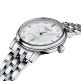 Tissot T Classic Carson Premium White Diamonds Dial Silver Steel Strap Watch for Women - T1222071103600