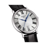 Tissot Carson Premium Silver Dial Black Leather Strap Watch For Men - T122.410.16.033.00