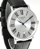 Tissot Carson Premium Silver Dial Black Leather Strap Watch For Men - T122.410.16.033.00