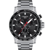 Tissot T Sport PRS 516 Chronograph Black Dial Silver Steel Strap Watch For Men - T100.417.11.051.01