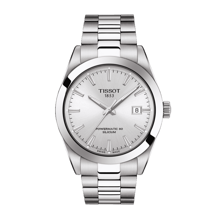 Tissot Gentleman Powermatic 80 Silicium Silver Dial Silver Steel Strap Watch For Men - T127.407.11.031.00