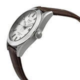 Tissot Gentleman Powermatic 80 Silicium Silver Dial Brown Leather Strap Watch For Men - T127.407.16.031.01