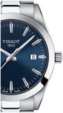 Tissot Gentleman Quartz Blue Dial Silver Steel Strap Watch For Men - T127.410.11.041.00