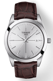 Tissot Gentlemen Silver Dial Brown Leather Strap Watch for Men - T127.410.16.031.01