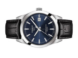 Tissot Gentleman Powermatic 80 Silicium Blue Dial Black Leather Strap Watch For Men - T127.407.16.041.01