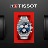 Tissot PRS 516 Chronograph Blue Dial Blue Steel Strap Watch for Men - T131.617.11.042.00