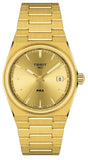 Tissot PRX Champagne Yellow Gold Dial Gold Steel Strap Watch for Men - T137.410.33.021.00