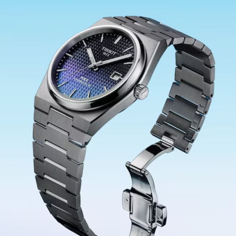 Tissot PRX Powermatic 80 watch T137.407.11.051.01 with blue dial