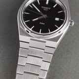 Tissot PRX Quartz Black Dial Silver Steel Strap Watch For Men - T137.410.11.051.00