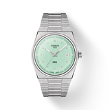 Tissot PRX Quartz Light Green Dial Silver Steel Strap Watch for Men - T137.410.11.091.01