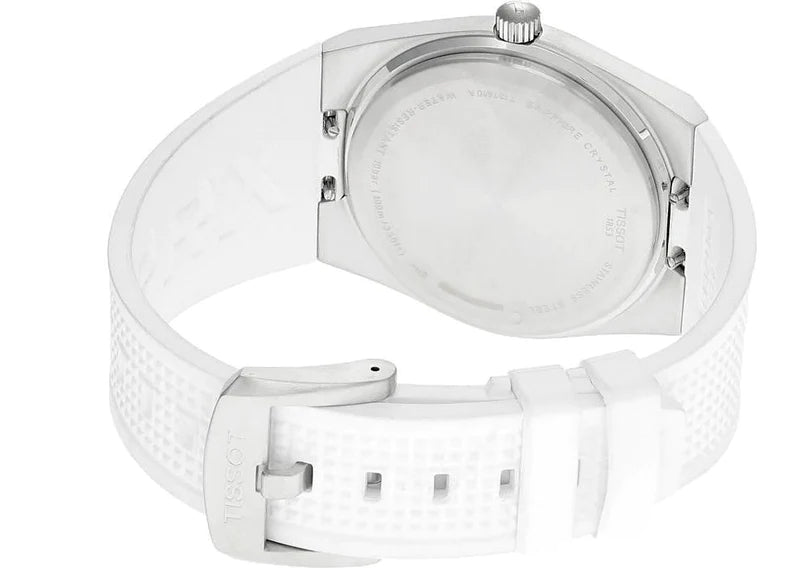 Tissot PRX 40 White Dial White Rubber Strap Watch For Men - T137.410.17.011.00