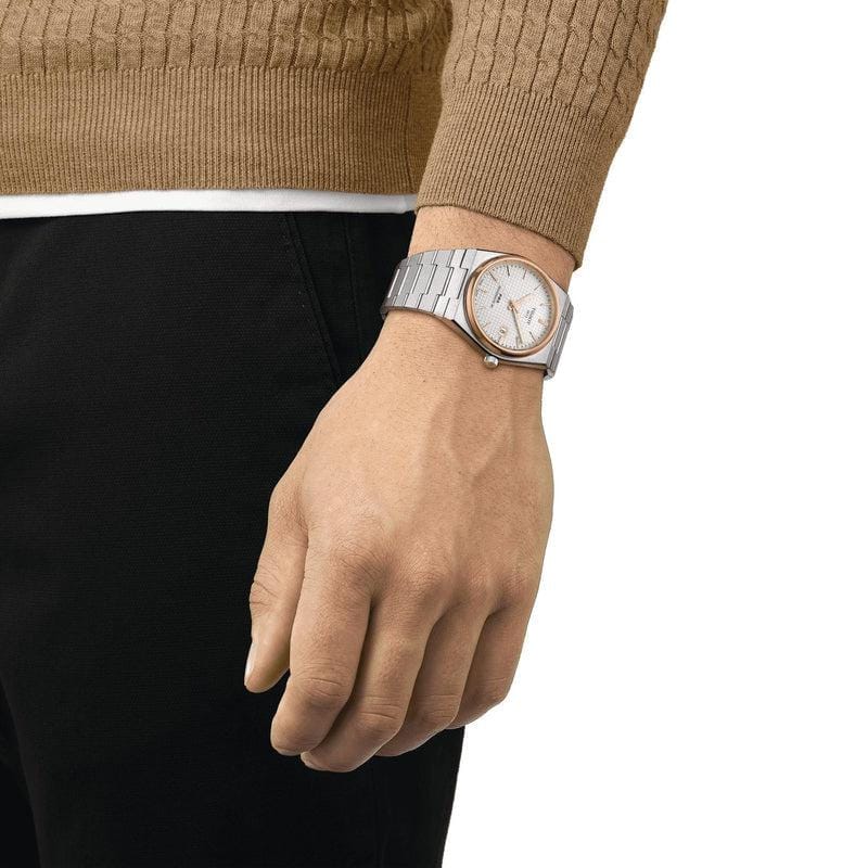 Tissot PRX Powermatic 80 Silver Dial Silver Steel Strap Watch For Men - T137.407.21.031.00