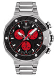 Tissot T Race Marc Marquez Limited Edition Black Dial Silver Steel Strap Watch for Men - T141.417.11.051.00