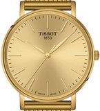 Tissot Everytime Gent Gold Dial Gold Mesh Bracelet Watch for Men - T143.410.33.021.00