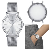 Tissot Everytime Lady Silver Dial Silver Mesh Bracelet Watch for Women - T143.210.11.011.00